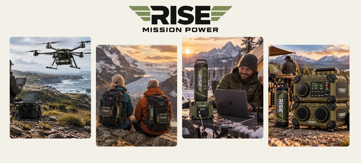 Rise Mission Power brand banner