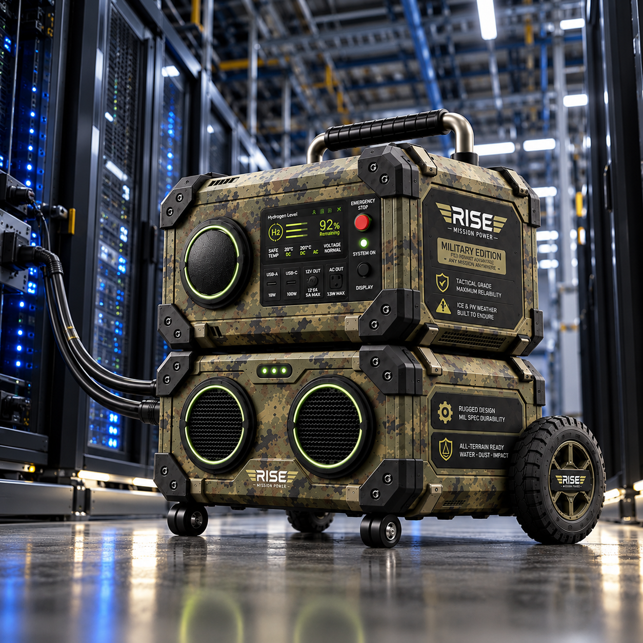 Tactical power station installed in a data center