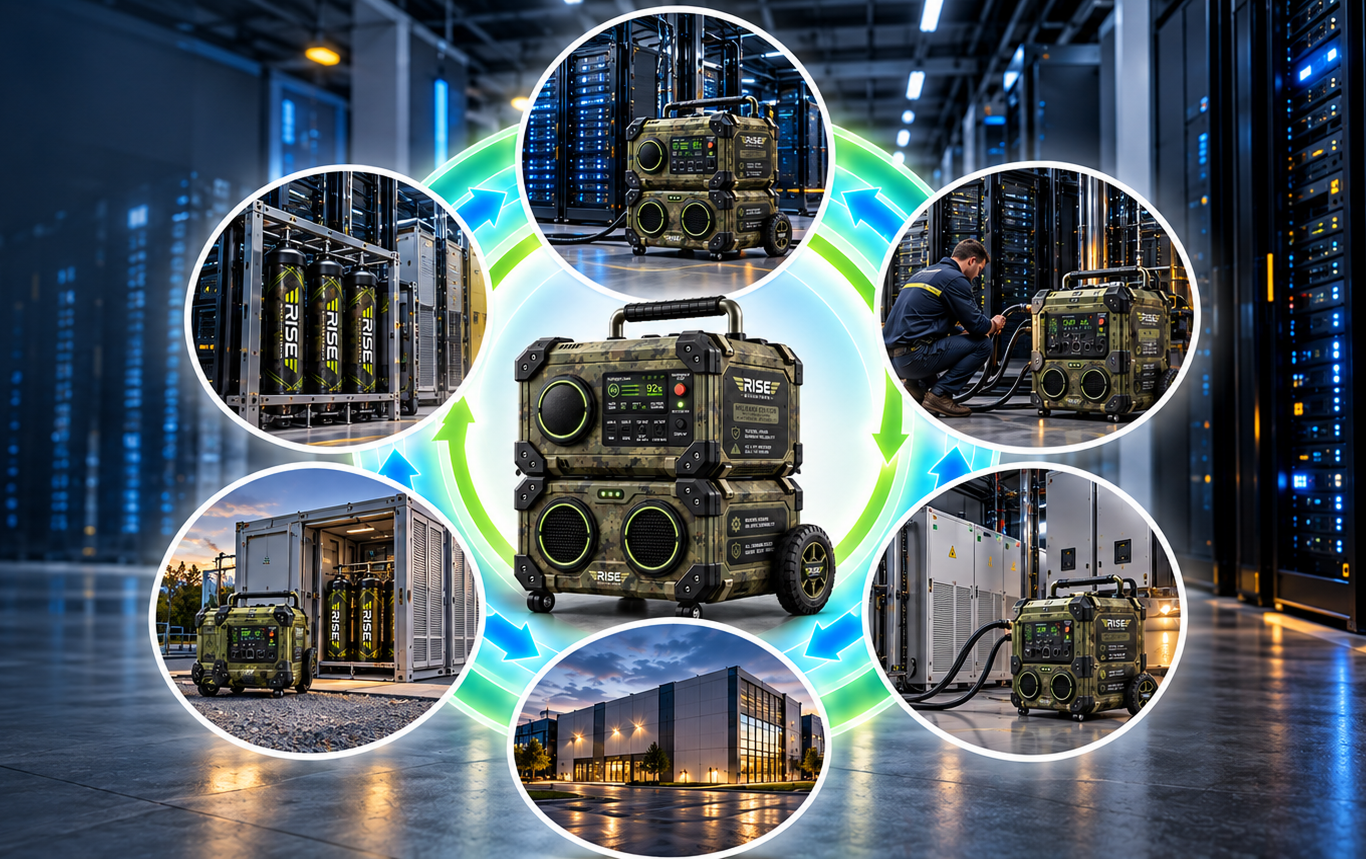 Rise Mission Power data center hub with hydrogen backup systems